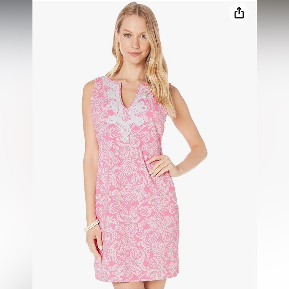 Lilly Pulitzer Women's Size XS Pink Harper Shift Havana Pink‎ Clawdia Dress